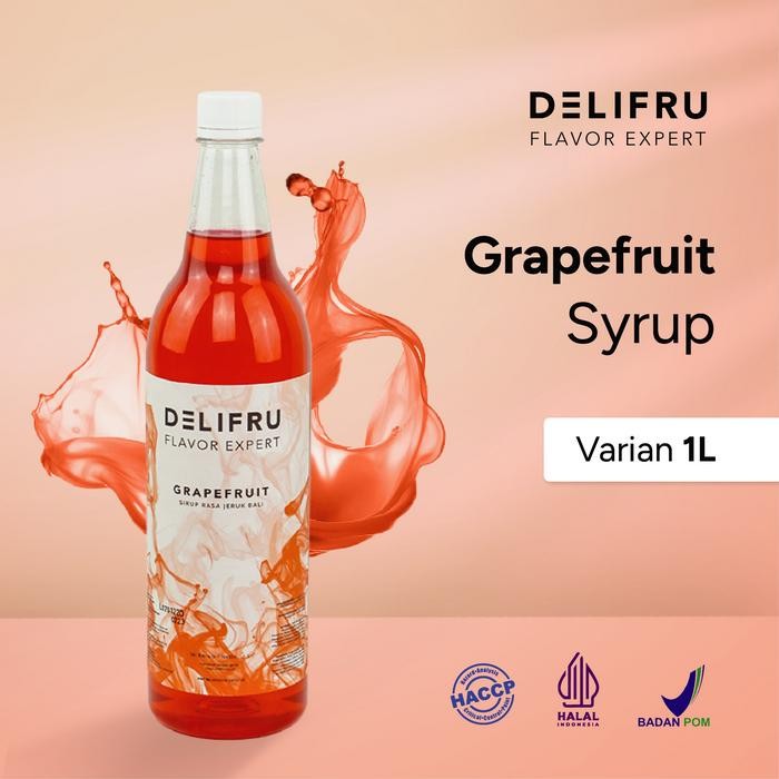 

Syrup Grapefruit Delifru 1000 ml - Sirup Jeruk Bali Premium Gula Minuman