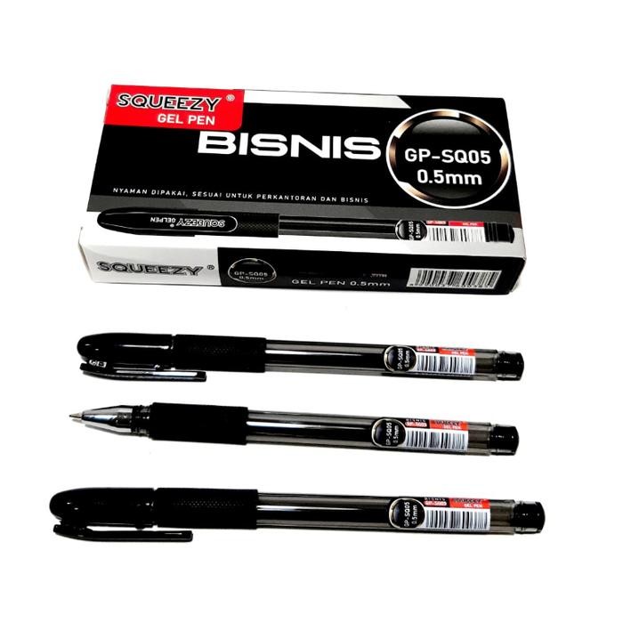 

Harga Grosir ( 1Dus/12Kotak/144Pcs) Pulpen Gel Pen 0.5Mm Bisnis Gp-Sq05 Squeezy (Hitam)