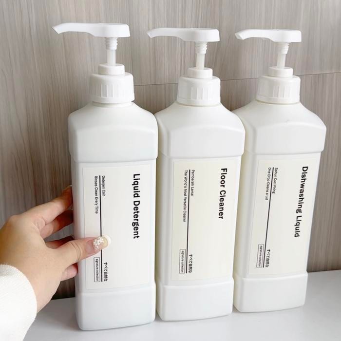 BEST SELLER Botol Pump 1000ml Refill Kosong Tempat Sabun Cuci Piring Pel Pewangi