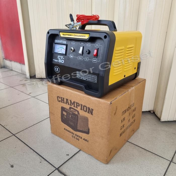 BATTERY CHARGER AKI MOBIL 50A 50 A 50 AMPERE 12V 24V CHAMPION USA BATTERY CHARGER CT50