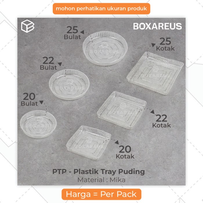 

Promo Mika Alas Puding Tray Plastik Tatakan Agar Cake Ptp (50Pc) Berkualitas