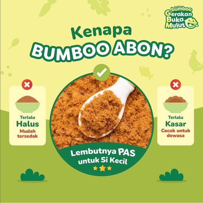 

TERJAMIN BUMBOO Abon Asli 100gr - Tekstur Lembut MPASI Si Kecil - makanan bayi Kode 1062