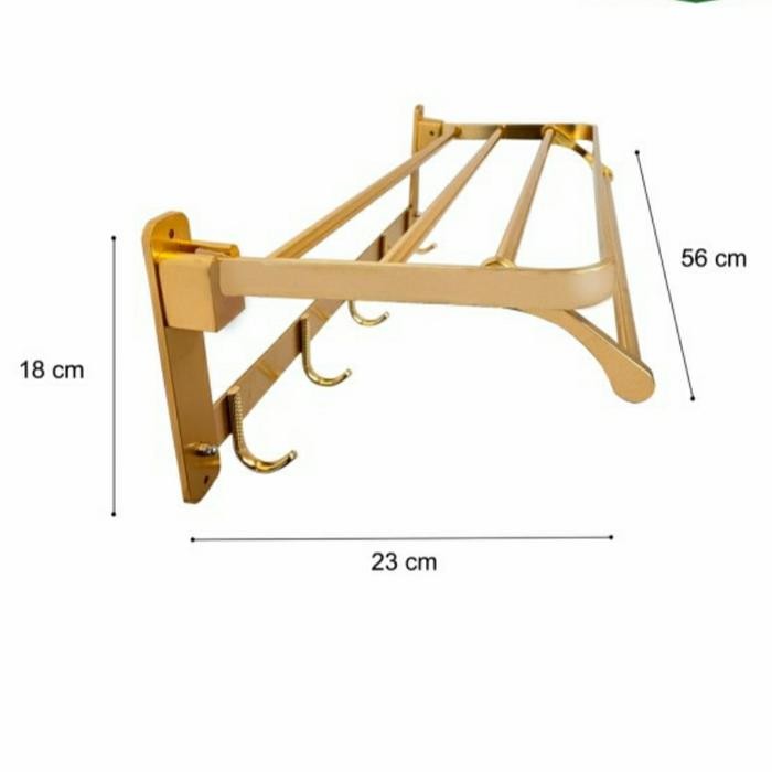 Rak Handuk Gold/Gantungan Handuk Emas/Gantungan Kamar Mandi Kode 1000