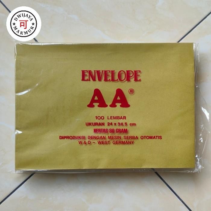 

AA AMPLOP COKLAT FOLIO ISI 100 LEMBAR TANPA PEREKAT KODE 1135