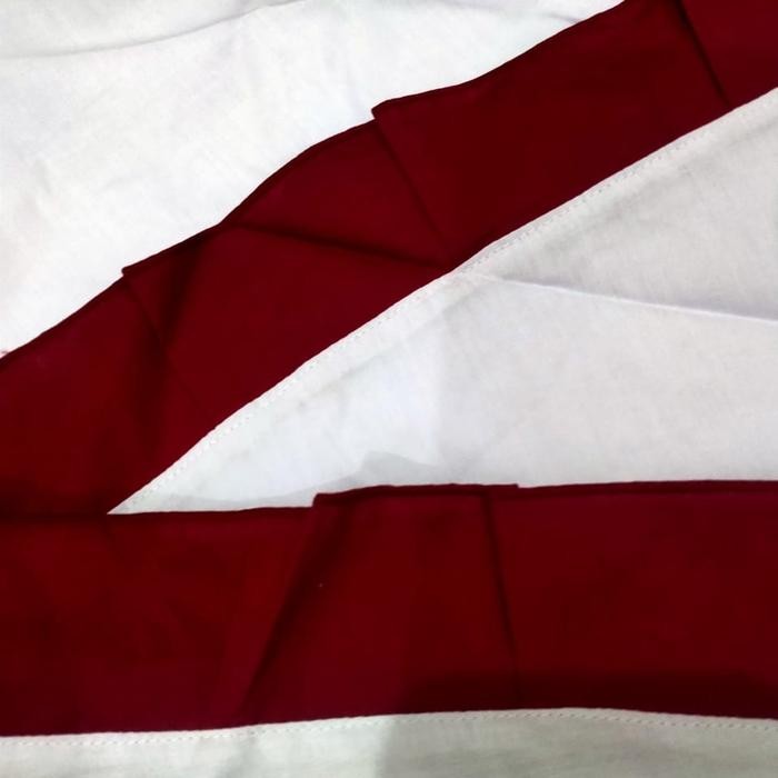 (Expert) Jilbab sekolah SD putih merah bahan adem (katun)