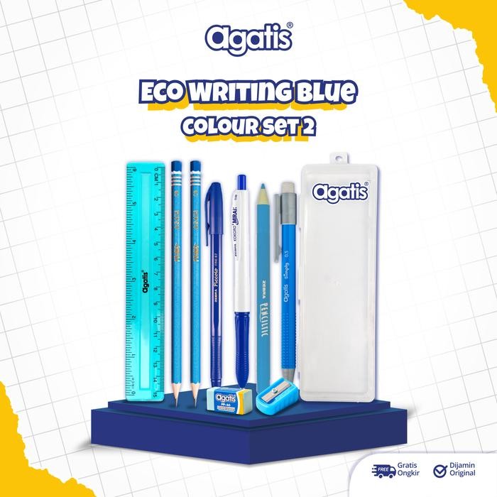 

READY Paket Alat Tulis Agatis Eco Writing Blue Set