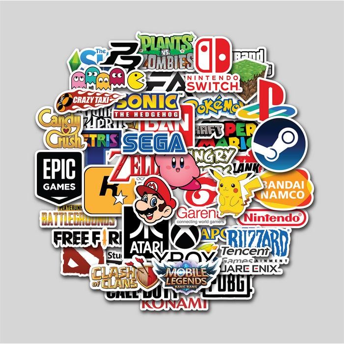 

STICKER PACK LOGO GAMES STICKER TUMBLER STIKER LAPTOP KOPER HELM