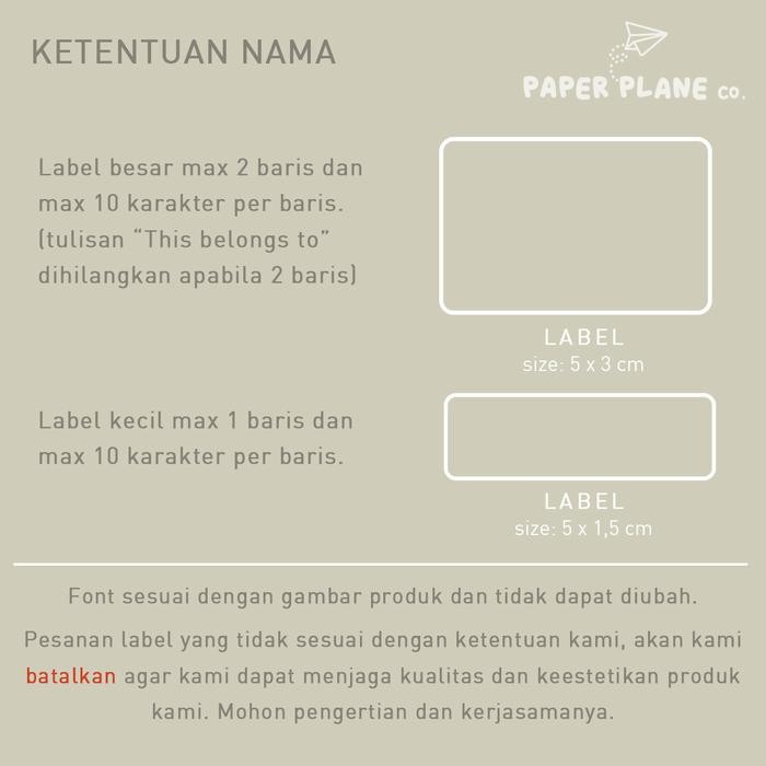 

Sticker Label Nama Anak Tema "Princess" Tahan Air Anti Luntur Custom