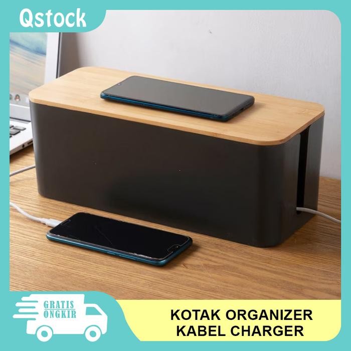 

Kotak Organizer Pengatur Kabel Charger Wire Cable Management Box