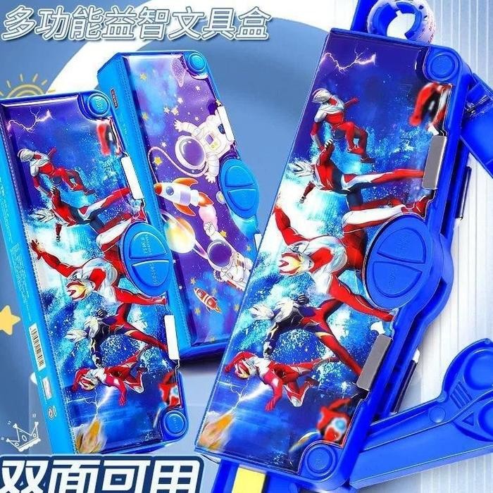 

BEST SELLER Kotak Pensil Anak Laki Laki Ultraman 4 Tombol Tepak Tempat Pensil Besar
