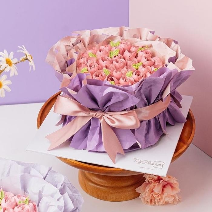

Kue Buket Bunga Romantic Flower Bouquet Cake Special Valentine Gift
