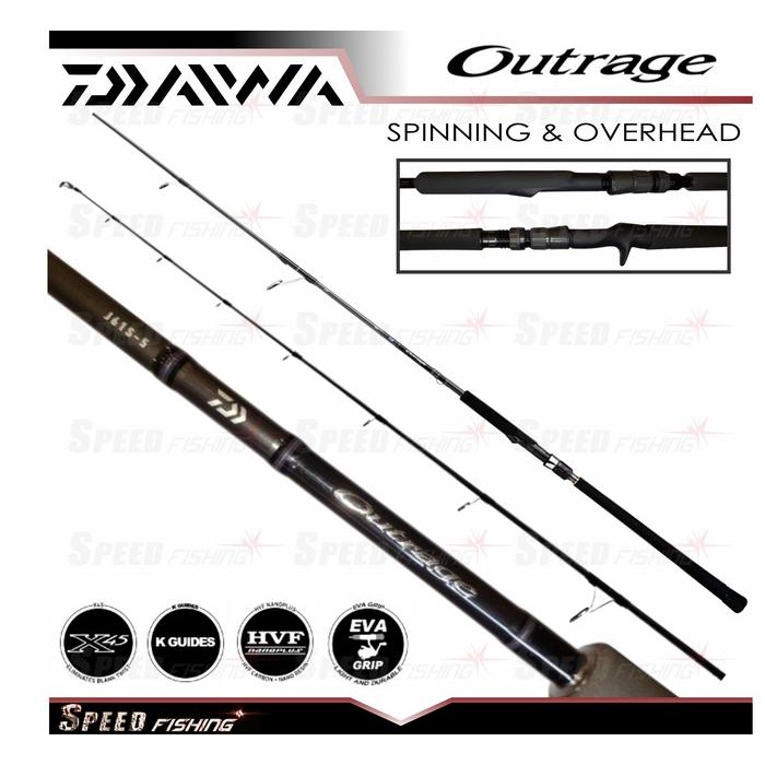 Joran Pancing Daiwa Outrage Joran Jigging Spinning Overhead