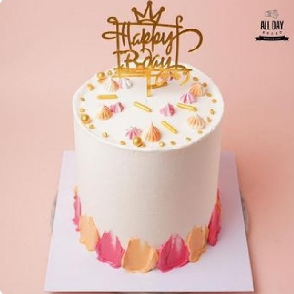 

Kue Ulang Tahun Birthday Cake Vanilla Choco Ganache / Wedding / Wisuda