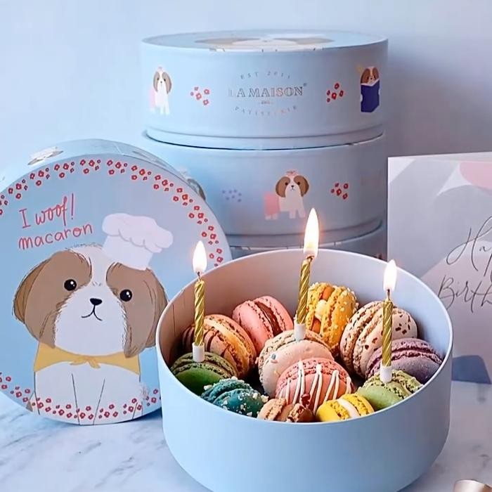 

Birthday Macarons / Macaroon - Buddy Gift Box - Isi 12 Pcs ( Hadiah )