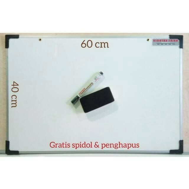 

Papan Tulis Putih/ White Board 60x40 + spidol dan penghapus