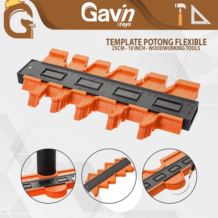 

Duplikator Kontur Penggaris Bentuk Template Potong Flexible DIY 25cm
