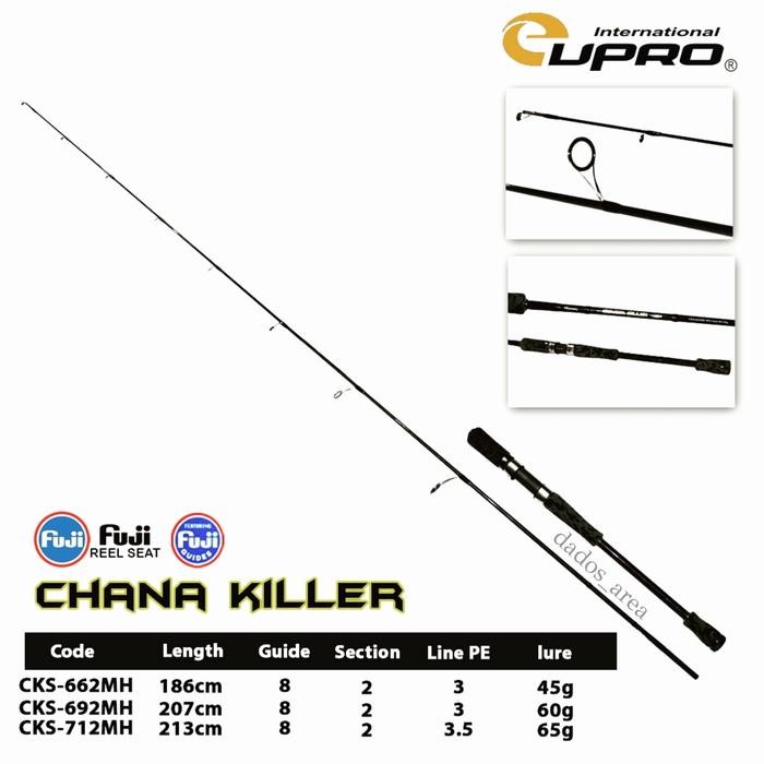 Joran Eupro CHANNA KILLER CKS 662MH 692MH 712MH Spinning Rod