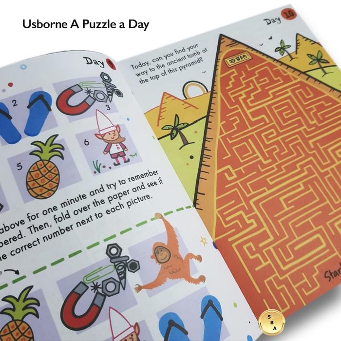 

Buku Usborne A Puzzle A Day Philip Clarke Melatih Otak Kiri Kanan Anak