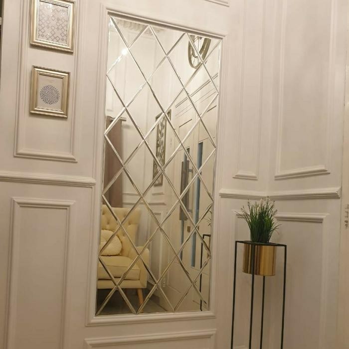 kaca cermin dekorasi moulding / cermin bevel dekorasi dinding