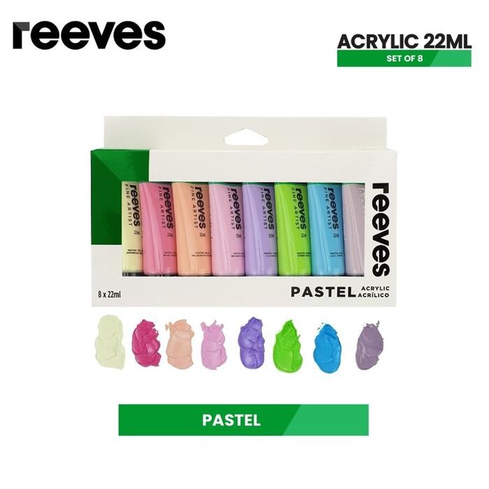

Cat Akrilik Reeves Artists 8x22ml Pastel Colour - Cat Akrilik Reeves