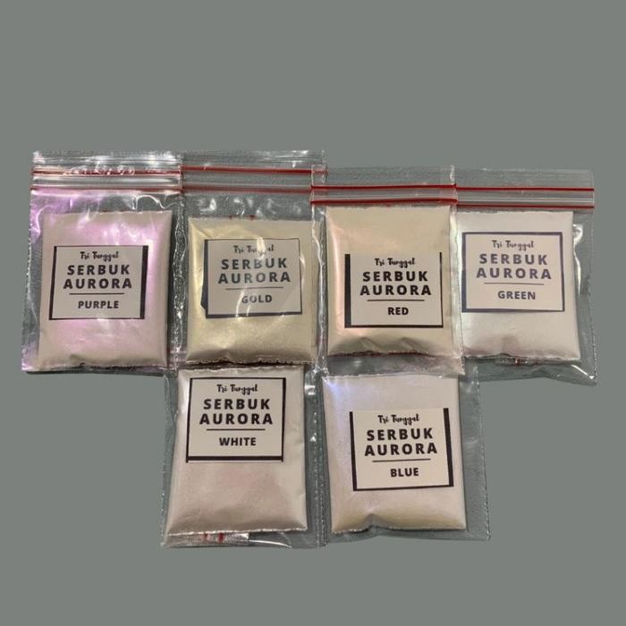 

Serbuk Pigmen Aurora 3 gram PAKET ISI 6 Plastik Glitter Powder Gliter Eceran Resin Pernak Pernik