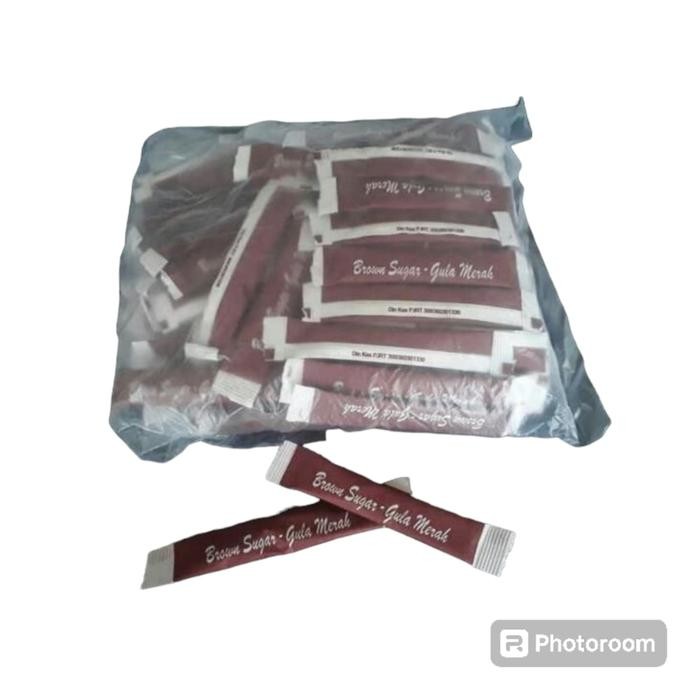 

FyZ Gula Merah Premium / Brown Sugar Kemasan Stik / Gula Aren Sachet Termurah isi 125 Pcs Bahan