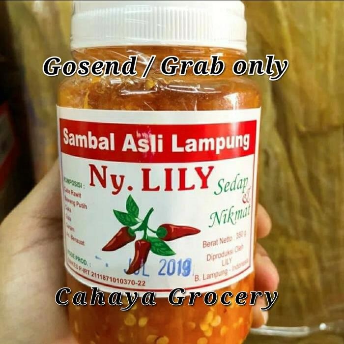 

Glx Sambel Asli Lampung Ny. Lily 350 Gr