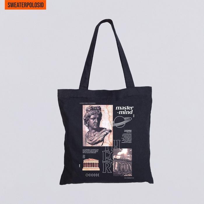 SWEPO Tas Totebag Mastermind Series (Ada Resleting) Kanvas Tote *