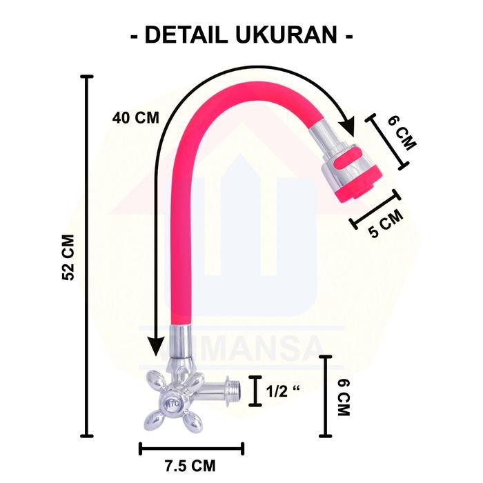 Kran Angsa Karet - Kran Cuci Piring Flexibel
