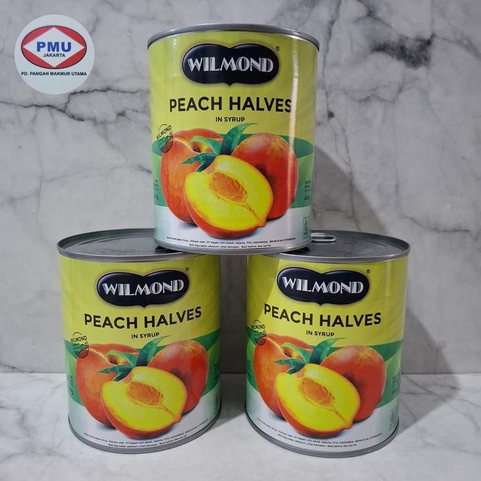 

Gdh peach kaleng wilmond / peach halves 825 gr