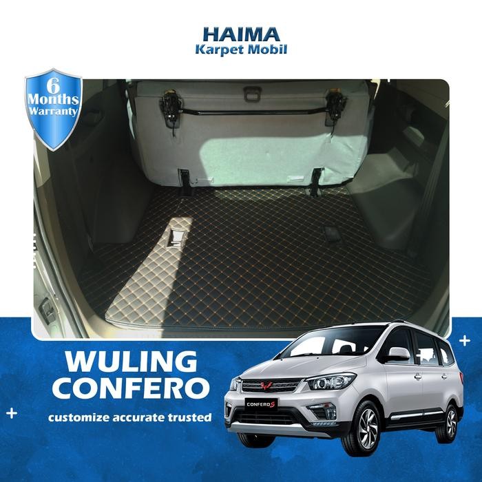 Karpet Haima Mobil Wuling Confero 7 & 8 Seat Tahun 2017-2023 Fullset Bagasi Kode 5513