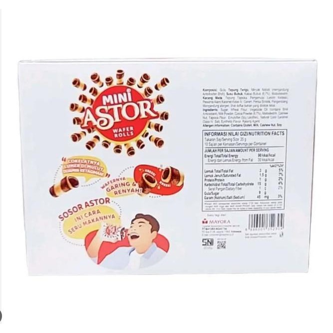 

Ger Snack Astor Mini Wafer Rolls 27gr (1 Packs isi 5)