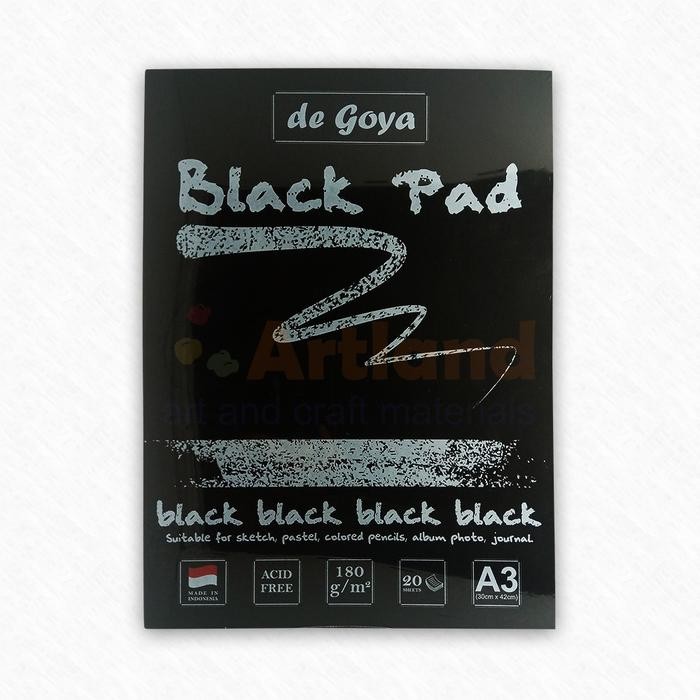 

A3 De Goya Degoya Black Pad Buku Lukis Gambar Kertas Hitam Gratisongkir