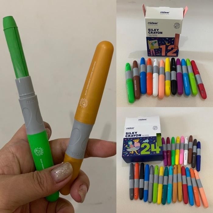 

Mideer Silky Crayon - Washable Crayon - Face Paint Crayon Gratisongkir