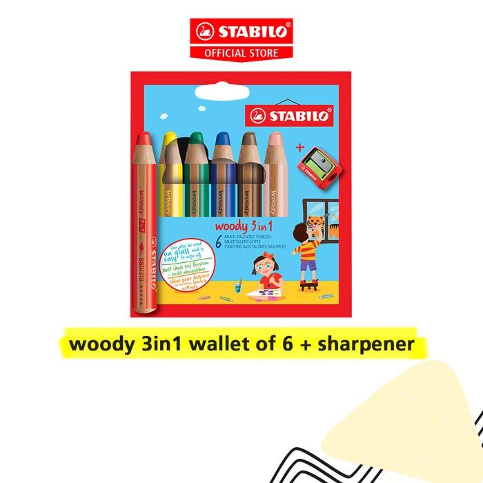 

Stabilo Woody 3 In 1 / Multi-Talented Pencil / Pensil Warna / Crayon Isi 6 Gratisongkir