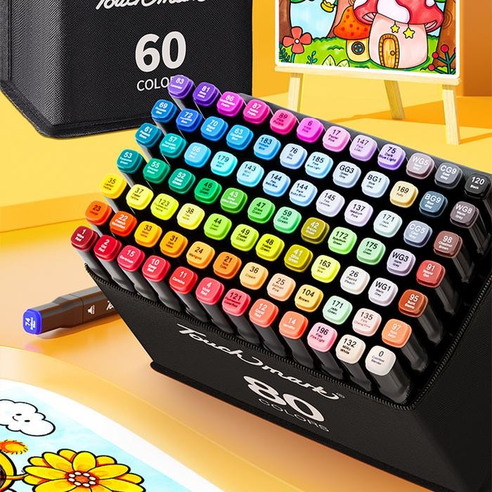 

Touch Marker 60/80/120/168 Warna Dual Tip Plastik Kuat Stationery Art & Sketsa Gratisongkir