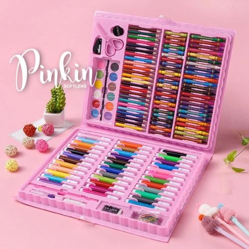 Crayon Dan Pensil Warna /Set Art Crayon 168Pcs Paket Lengkap Mewarnai Gratisongkir