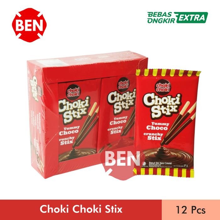 

Ger Choki Choki Stix 1 Pak Box 12 Pcs Bungkus - Stick Chocolate Coklat