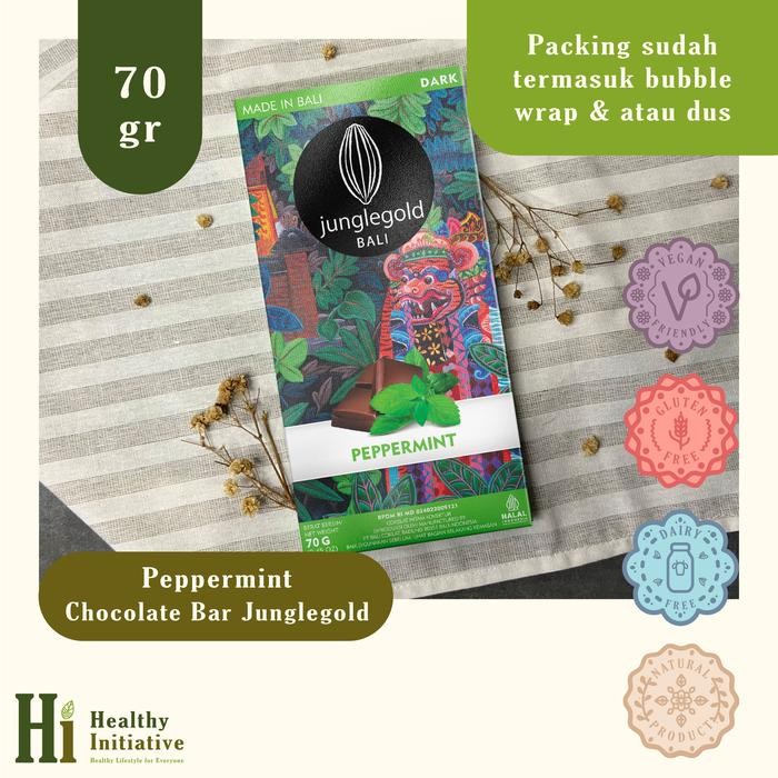 

Ger Junglegold Bali Dark Chocolate - Cokelat Cacao Vegan Non Dairy 100 Gr
