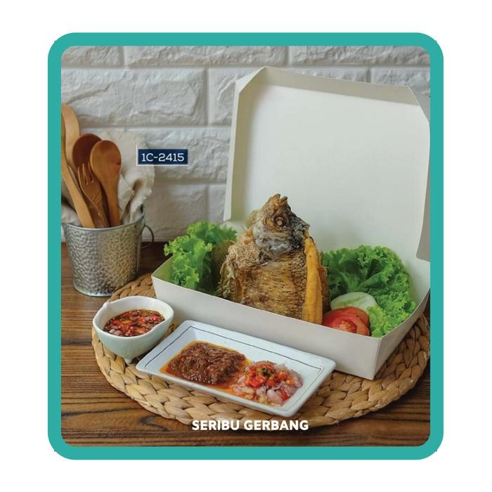 PAPER LUN UK M BOX TAKE AWAY KOTAK DUS KERTAS KARTON MAKANAN NASI