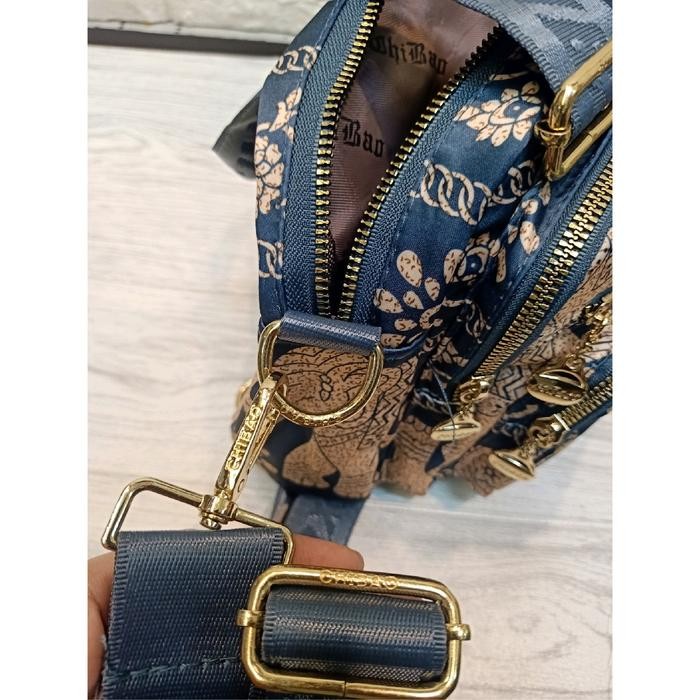 Tas Chibao 3 in 1 Ransel Selempang Jinjing Wanita Motif Gajah 1813-2