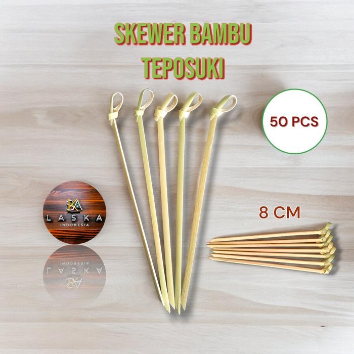 Skewer bambu - 8 cm - skewer bambu teposuki 50pcs - cocktail pick