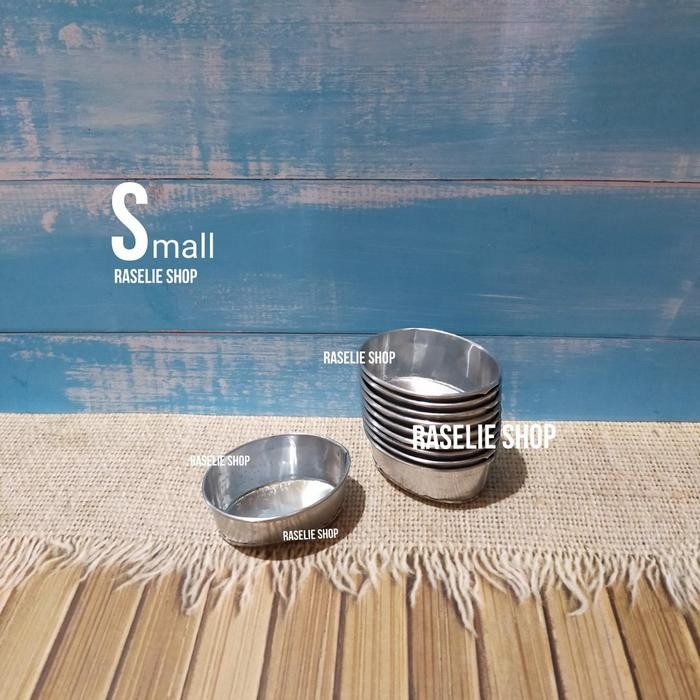 Loyang Bolu Oval Mini Set 10pcs KECIL Cetakan Kue Bika Ambon Mini Cake