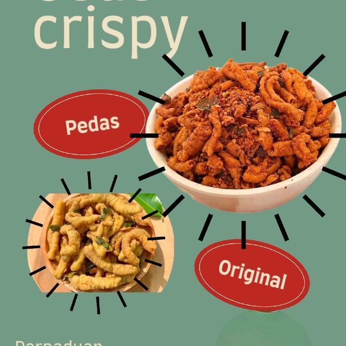 

Usus crispy kemasan 100g/250g cemilan masa kini usus pedas dan original kerupuk krispy
