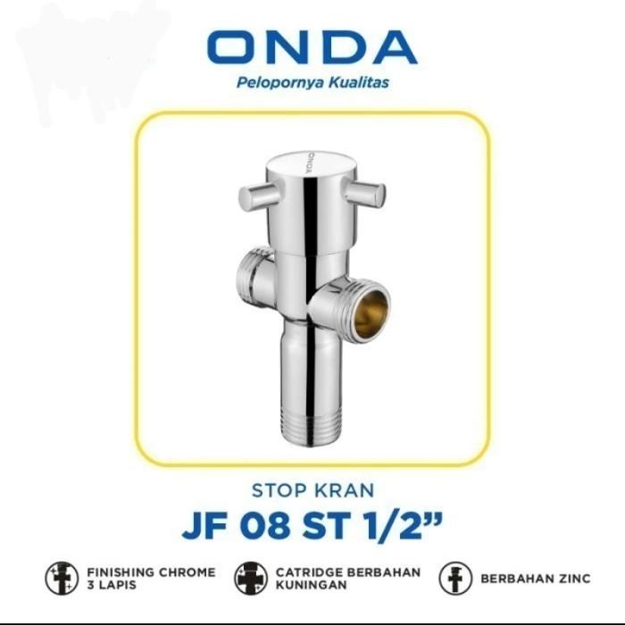Stop kran wc cabang / kran T shower kloset ONDA JF 08 - ST