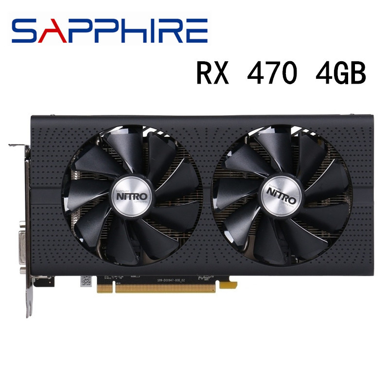 SAPPHIRE RX 470 4GB Video Cards GPU AMD Radeon RX 470D RX470 RX470D Graphics Cards Computer Game Map