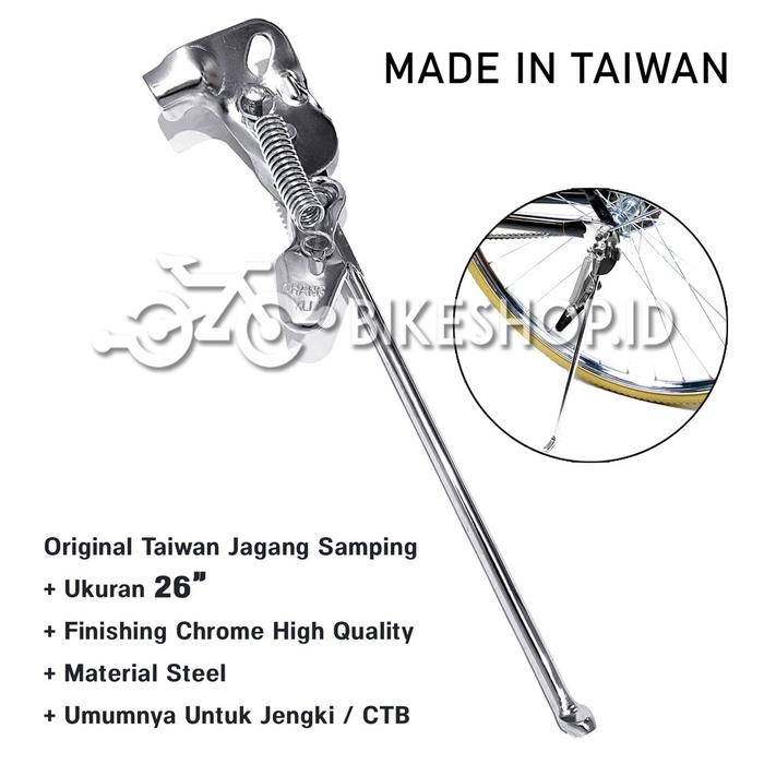 Standar Sepeda Per Mtb Fixie Pacific 26" Kunci Otomatis Chrome Kickstand Taiwan High Quality