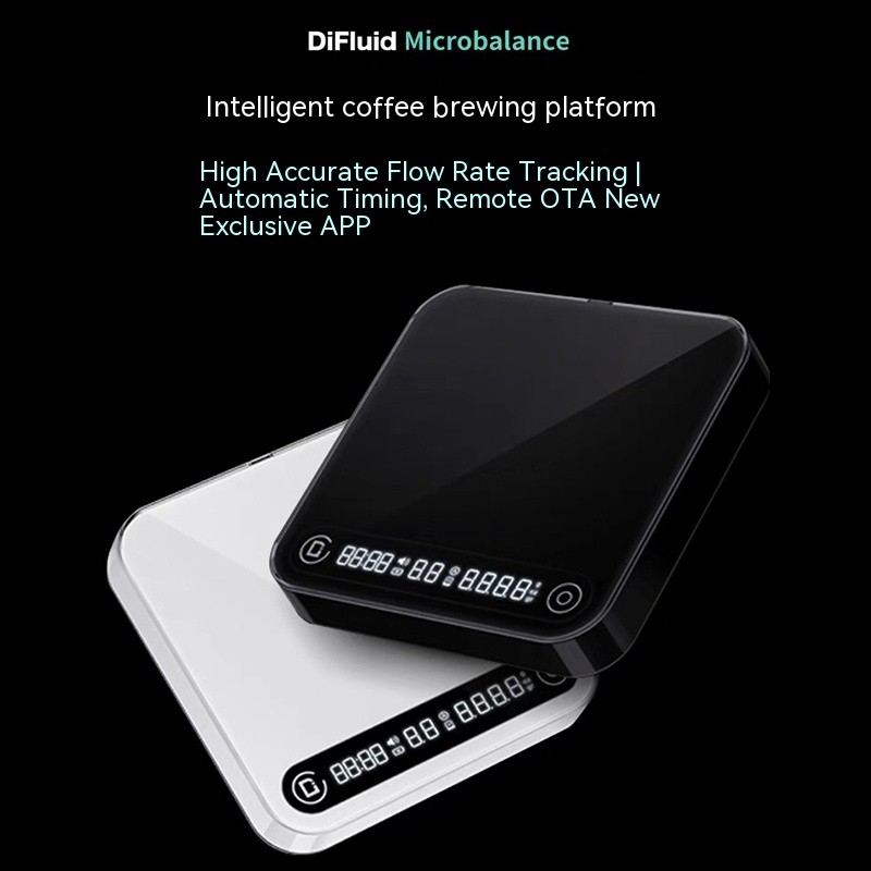 DiFluid Microbalance Coffee Electronic Scale Espresso Coffee Beans Auto Weighing Timing Portable