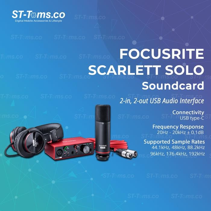 Focusrite Scarlett Solo Studio 3rd Gen 3 USB Audio Interface Soundcard