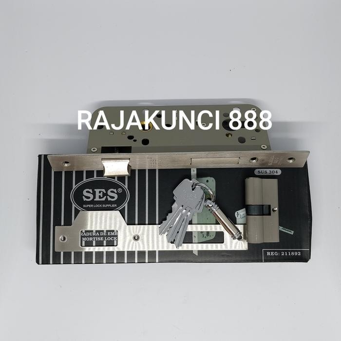 Bodi lidah SES 2030 40mm + cylinder 6cm / kunci pintu ses / Lockcase